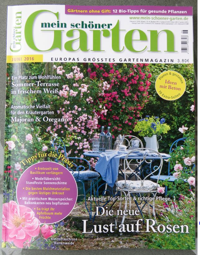 Titelseite der Zeitschrift "Mein schöner Garten" Ausgabe Juni 2016